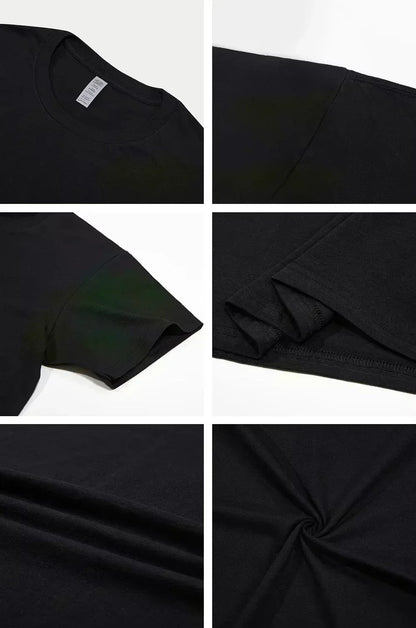 Summer Beach Cotton Short Sleeve For Man's Casual Loose Short Tops Breathable Comfy Basics T Shirts Sport Street Soft Streetwear