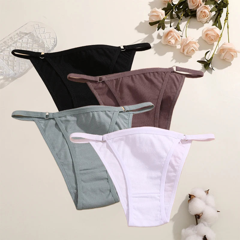 Cotton Bikini Panties - Women’s Low Waist Briefs | Comfortable Soft Cotton Lingerie Set