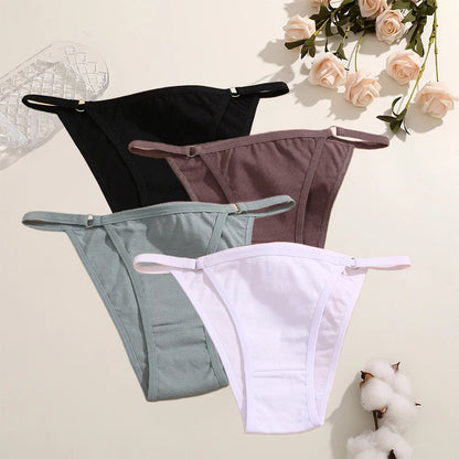 Cotton Bikini Panties - Women’s Low Waist Briefs | Comfortable Soft Cotton Lingerie Set