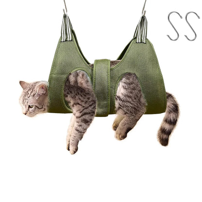 Pet Grooming Hammock Cat Dog Nail Clipper Fixer Teddy Hook Type Feeding Anti-scratch Artifact Restraint Bag Pet Accessories