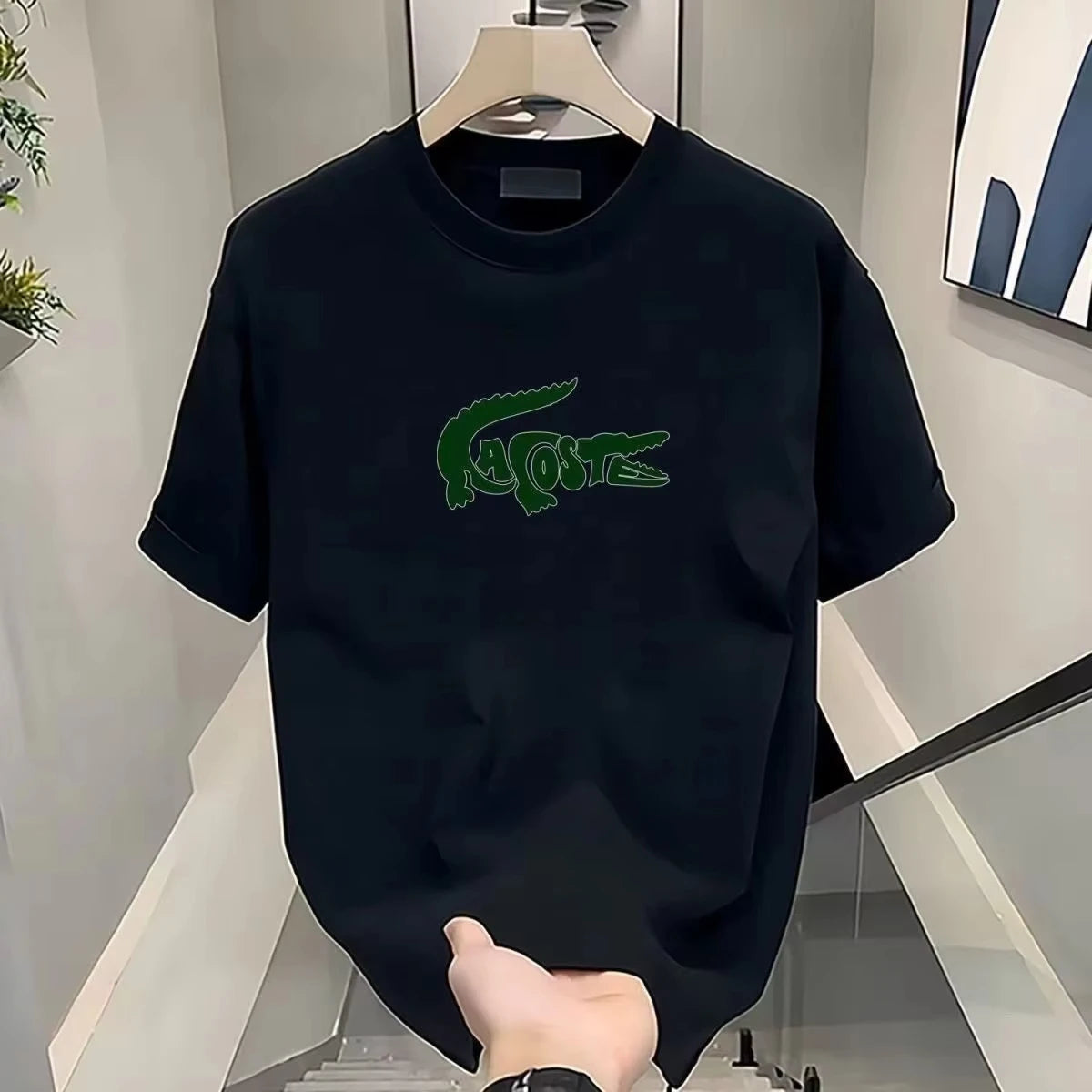 Pure Cotton Short-sleeved T-shirt for Men and Women Summer All Fashion Senior Sense Letter Clothes