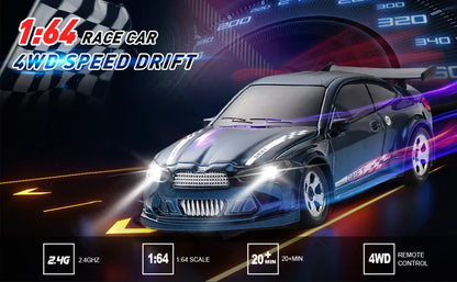 164 4WD Drift RC Car - High Speed Remote Control Mini Racing Model - ZOOMNSTORE