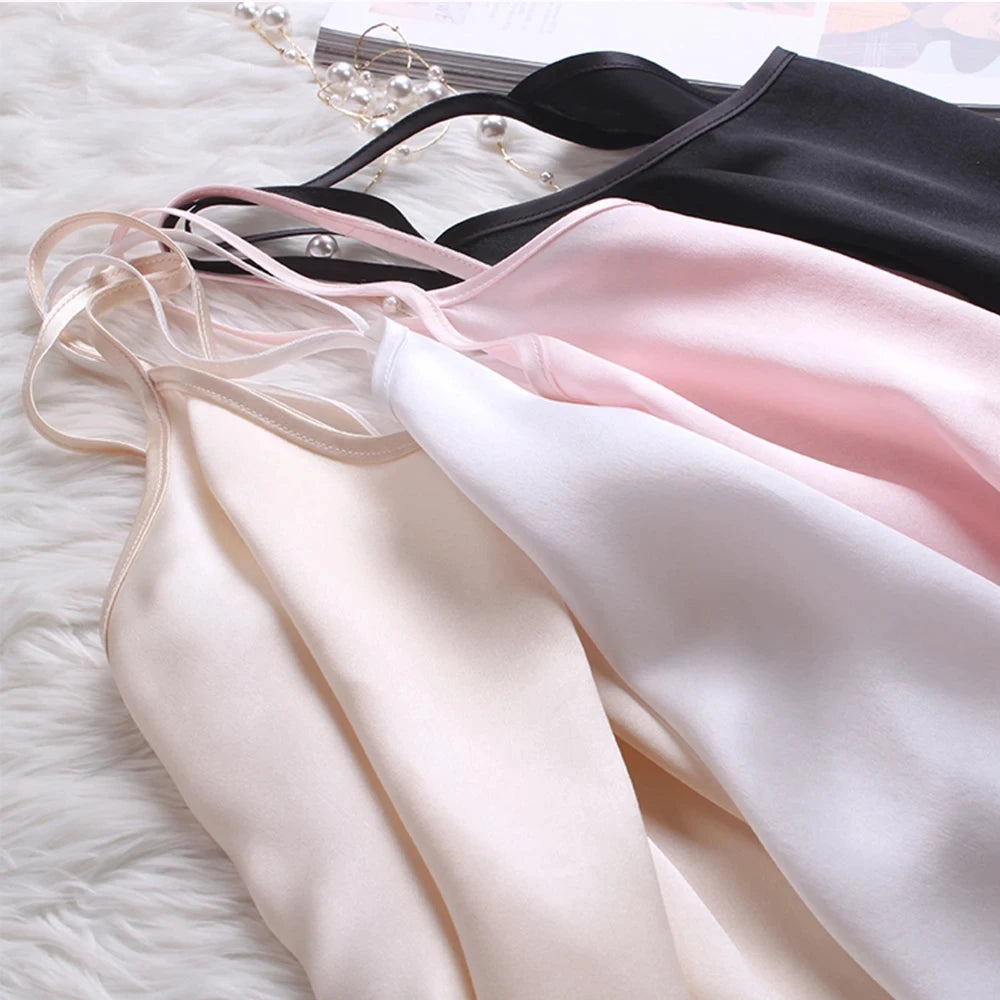 100% Mulberry Silk Nightgowns for Women Silk Short Sexy V Neck Ladies Sleepwear Nightwear Dress for Girls