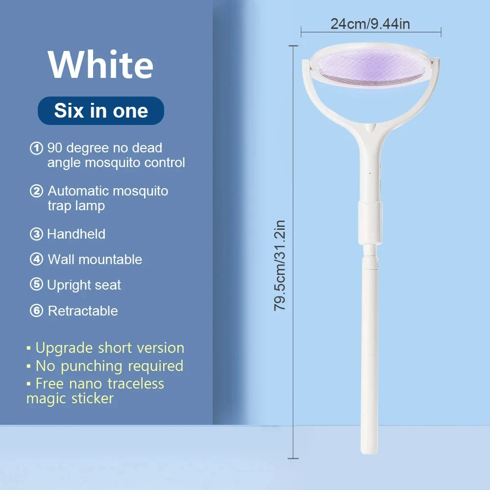3500V 5 in1 Mosquito Killer Lamp Multicunctional Angle Adjustable Bug Zapper Electric USB Rechargeable Mosquito Fly Bat Swatter