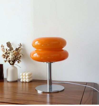 Macaron Glass Table Lamp - Trichromatic Dimming Night Light for Living Room  Bedroom Decor - ZOOMNSTORE