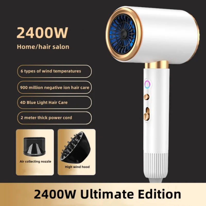 High Speed Hair Dryer – Blue Light Ion, Infrared Heating, 3 Speed Temperature | EU Plug