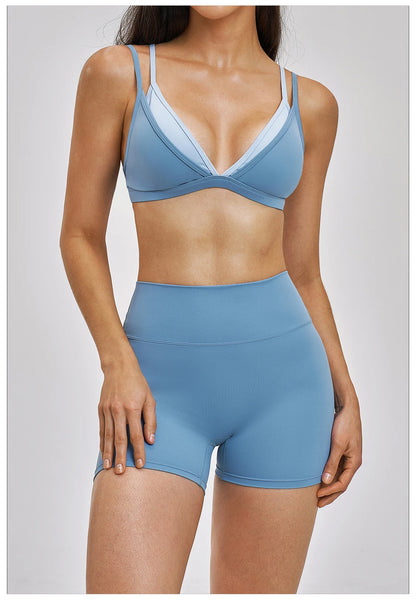 Yoga Sets 2PCS Women's Tracksuit Fitness Outfits Sportswear Workout Set Sports Bra High Waist Leggings Gym Clothing Sports Suits