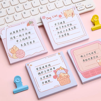 Kawaii Sticky Notes - Cute Journaling Memo Pads for To-Do Lists and Planning