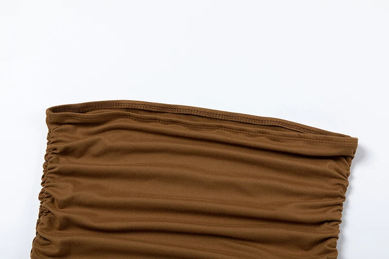 One Shoulder Dress - Slim Fit Summer Fashion Bra Wrap Ankle Length Dress