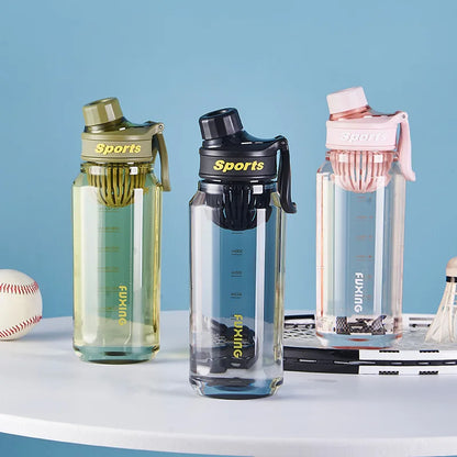 Sports Water Bottle with Tea Filter Large Capacity Transparent Bottle Plastic Cup Outdoor Travel Gym Fitness Water Bottle