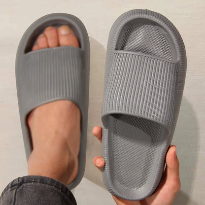 Eva's Simple Men's Slippers For Man Size 45 Poop Slippers. Wearing Soft-Soled Anti-Slip Shoes In Summer. And Women's Slippers