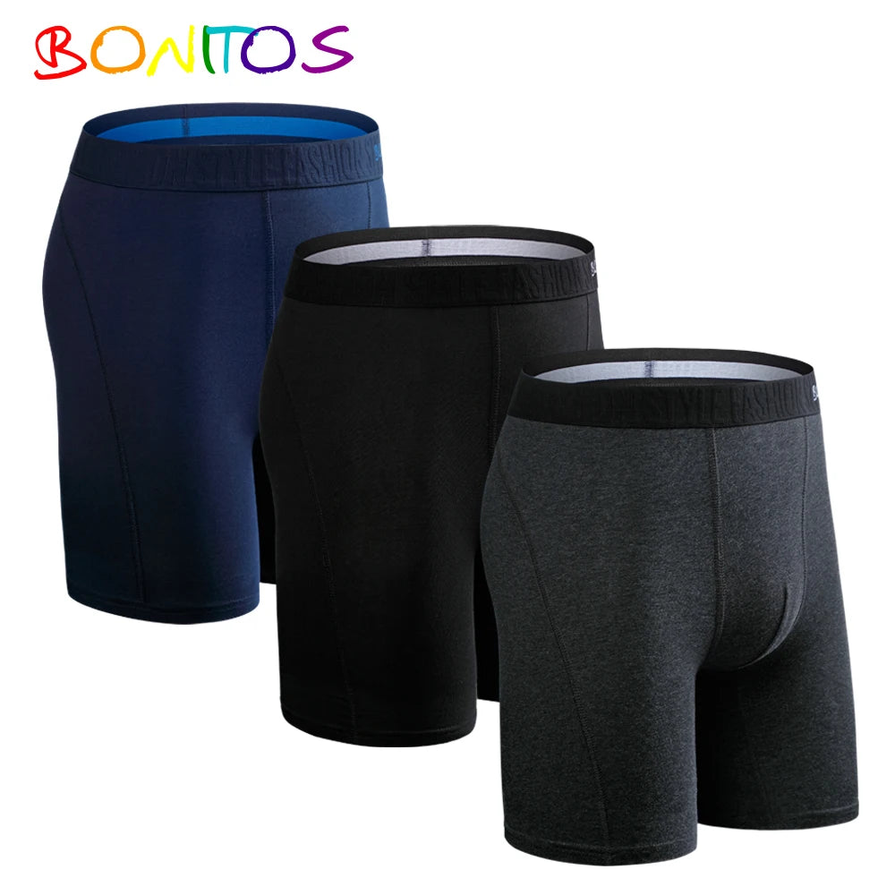 Mens Cotton Boxer Briefs - 3 Pack Comfortable Underwear