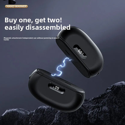 Mini 2-In-1 Magnetic Detachable Hand Warmer Charging Heat Pack Cute Gift For Girlfriend And Best Friend