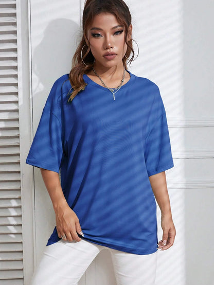 Solid Color Short Sleeve Women Fitness Cotton Soft Tshirts Breathable Comfortable Clothes Basic All Match Loose Tee Shirt Female
