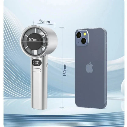 HOMEFISH Portable Handheld Fan USB Rechargeable Bladeless High-Speed Electric Cooling Fan for Personal Use