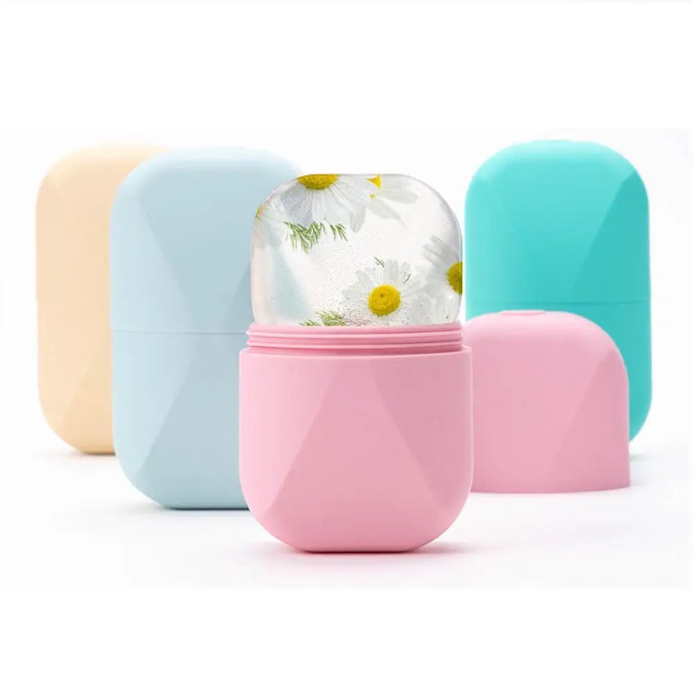 Portable Silicone Ice Roller for Face Beauty Skin Care Tools Face Lifting Facial Massager Reusable Ice Cube Trays Eyes and Neck