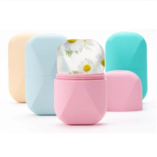 Portable Silicone Ice Roller for Face Beauty Skin Care Tools Face Lifting Facial Massager Reusable Ice Cube Trays Eyes and Neck