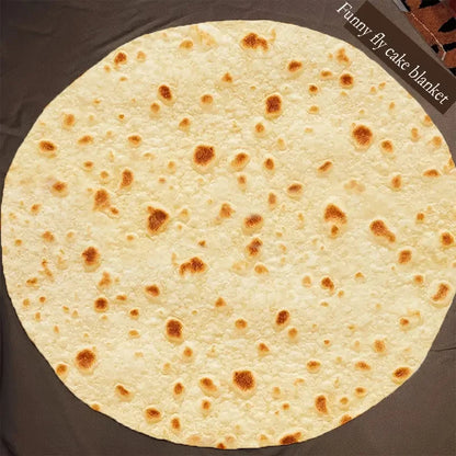 Mexican Tortilla Print Flannel Blanket - Soft Warm Throw for Couch Sofa Bed Camping Travel - ZOOMNSTORE