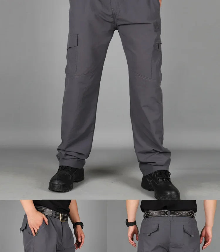 Asian size Mens Summer Tactical Cargo Pants Army Military Style Streetwear Jogger Hiking Trekking Mountain Work Casual Trousers