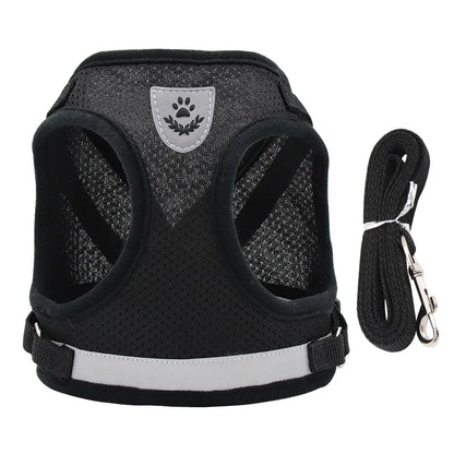 Dog Harness Leash Bulldog Vest Style Summer Reflective Puppy Harnesses Teddy Pet Supplies Breathable Rope Small Dog Collar Corgi
