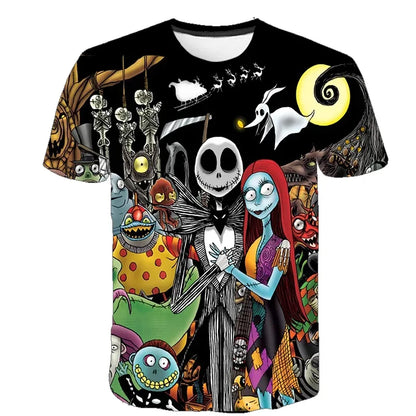 Halloween Skull Graphic Tee - Mens Hip Hop Streetwear T-shirt - ZOOMNSTORE