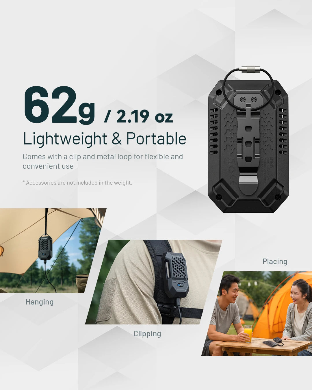 NITECORE EMR15 Portable Electronic Repeller 16ft USB-C Charging for Camping fishing Night Running Walk The Dog Trekking  Sleep