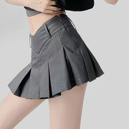 2024 New Sexy Women Pleated Skirts High Waist Summer Vintage Mini Skirts Korean Tennis Student White Designed Dance Skirt