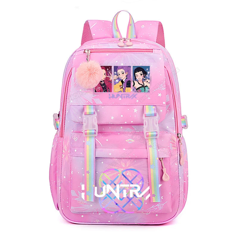 Kids Backpack - High Capacity Cartoon Anime School Bag for Girls | Breathable, Wear Resistant