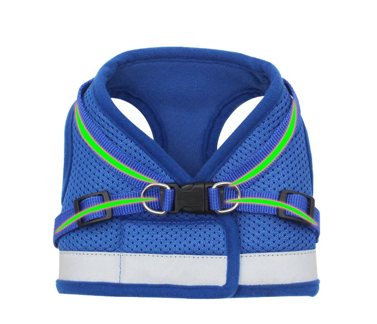Dog Harness Leash Bulldog Vest Style Summer Reflective Puppy Harnesses Teddy Pet Supplies Breathable Rope Small Dog Collar Corgi