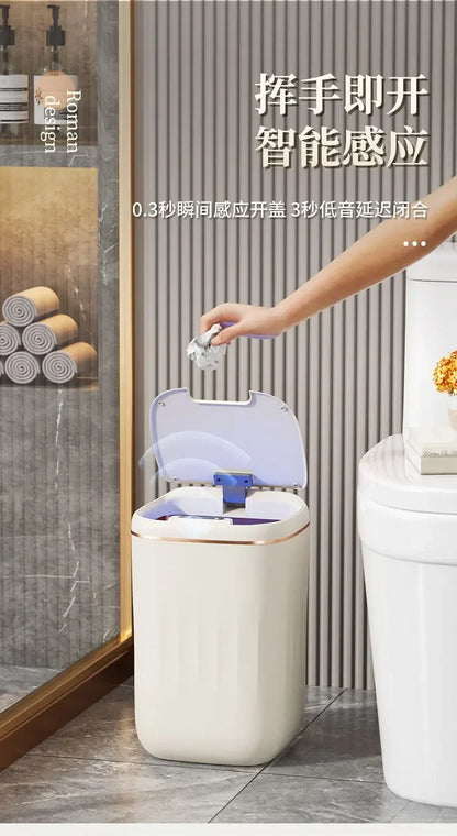 20L Smart Sensor Trash Can - Waterproof Large Capacity Kitchen  Bathroom Bin