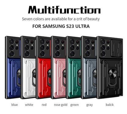 Case For Samsung Galaxy S26 S25 S24 S23 S20 S21 S22 Ultra Plus FE Note 20 Ultra Cover Grade Card Slot Armor Fundas Coque