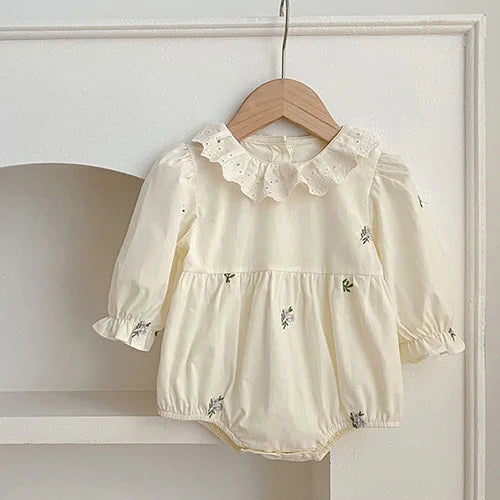 Baby Girl Romper - Korean Style Autumn Toddler Clothes 0-24 Months Cotton Print