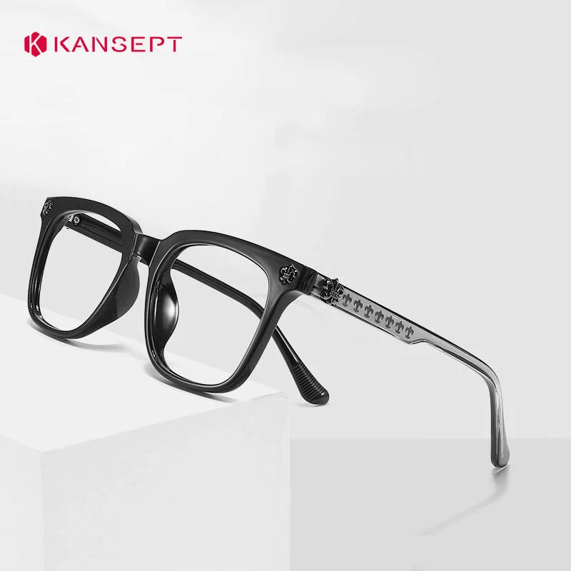 Reading Glasses Men - KANSEPT Rectangle Eyewear with Blue Light Lenses & Anti-Reflective Coating