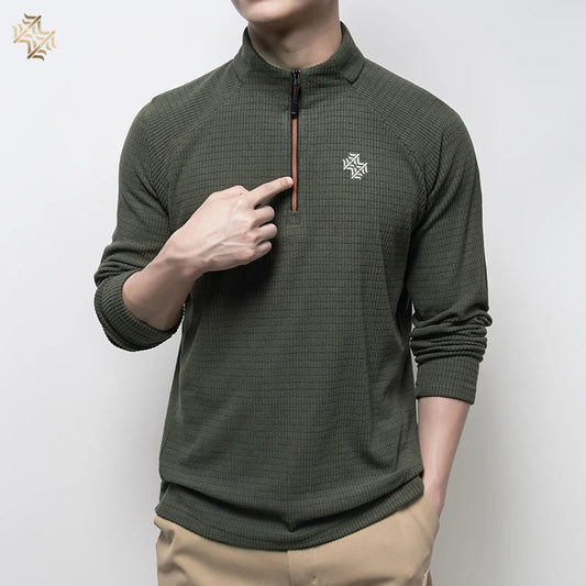 SBWL Autumn High Quality Men's Running Fitness Outdoor Sportswear Fashion Business Casual Breathable Long Sleeve T-Shirt Tops
