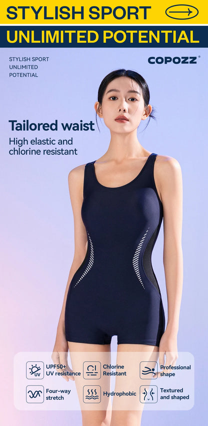 COPOZZ New Sleeveless Swimsuit Women One Piece Rash Guard Surf Bodysuit Female Swimwear Girl Monokini Bath Swimming Wear UPF 50+