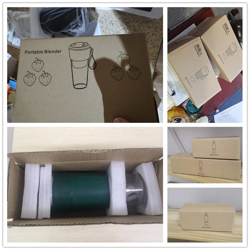Portable USB Rechargeable Mini Juicer - Wireless Smoothie Blender  Fruit Juice Maker
