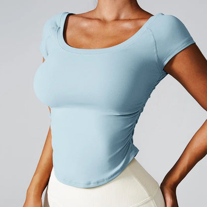 Women Yoga Shirts - Plus Size Sportswear Top | Breathable Quick Dry Fitness Workout Shirt
