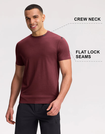 Pioneer Camp Men's T-Shirt Bamboo Viscose Ultra Soft Plain Male Shirts Cooling Crew Neck Casual Basic Tee Shirt Undershirt