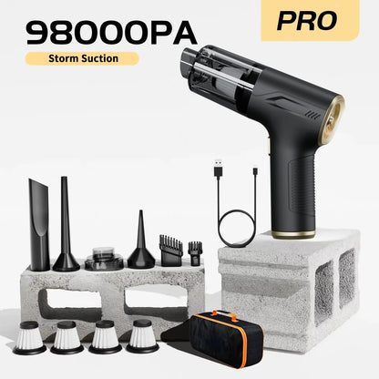 Mini Car Vacuum Cleaner - Cordless Wireless Car Cleaner with HEPA Filter & Powerful Suction