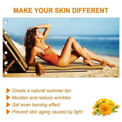 Tanning Cream Face Body Long Lasting Bronzer Skin Tanner Suntan Protect Radiation Nourishing Natural Self-Tanning Lotion