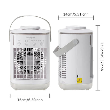 3 In 1 Fan AIr Conditioner Household Small Air Cooler LED Night Light Portable Humidifier Air Adjustment Fan Office Home Fan