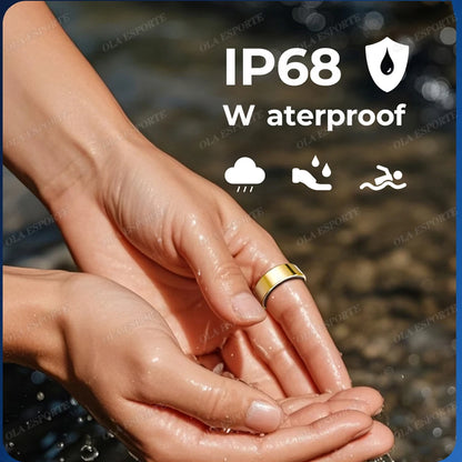 Ola Esporte Smart Ring Blood Pressure Heart Rate Monitoring Smartring IP68&5ATM Waterproof Multi-sport Mode Smartring Man Women