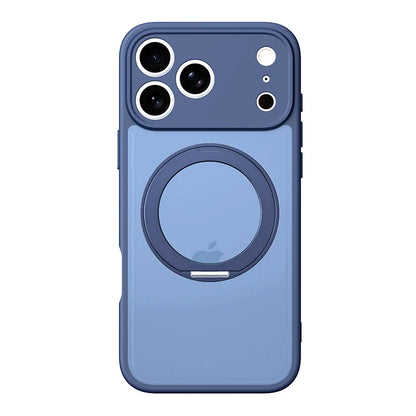 360 Rotating Magnetic Stand Case for iPhone 17 15 14 13 16 Pro Max Air for Magsafe Stress Relief Ring Holder Full Lens Cover