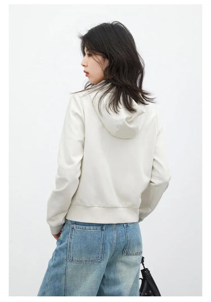 CHIC VEN Fashion Women Sweatshirts Solid Slim New Hooded Warm Female Jacket Short Sportswear for Woman Spring Autumn 2026