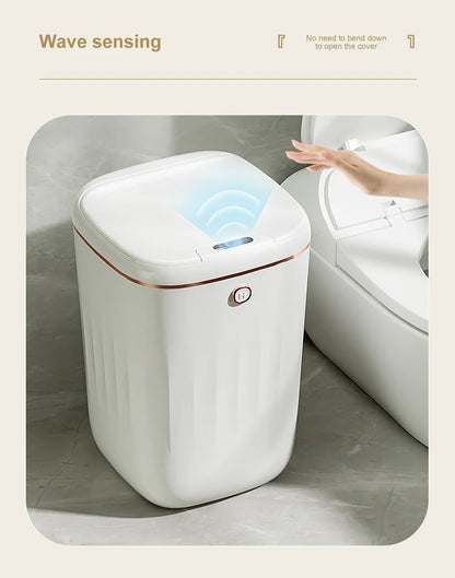 Smart Automatic Sensor Trash Can - 20L UV Induction Bathroom Wastebasket