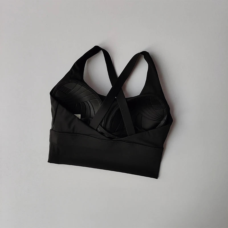 Seamless Sports Bra - Breathable Push Up Running Fitness Crop Top With Rear Buckle