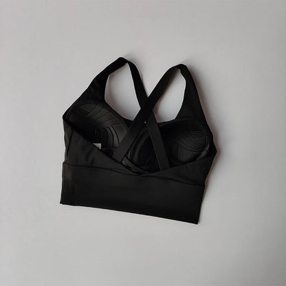 Seamless Sports Bra - Breathable Push Up Running Fitness Crop Top With Rear Buckle