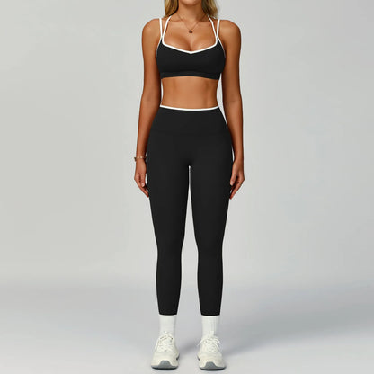 Gym Tracksuit Yoga Set 2 Pieces Workout Outfits Fitness Sportswear High Waist Leggings Sports Bra Athletic Wear Women Clothes