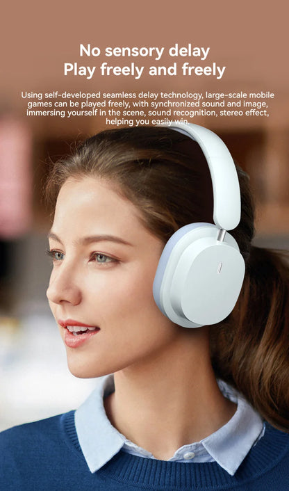 2026 New Foldable Headset Wireless Bluetooth Earbuds Head Mounted Noise Cancelling Earphones Sports with Mic Music Headphones