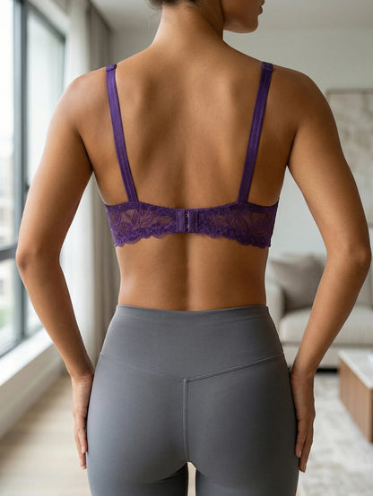 Lace Women's Bra Breast Cover Summer Thin Cup Underwear Adjustable Push Up Bras Underwire Sexy Bralette Lingerie